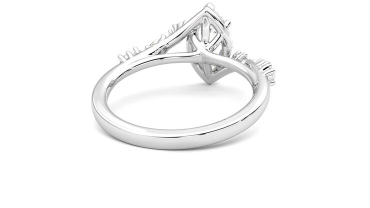 Taylor & Hart Avalon Marquise Engagement Ring 360 degree image 14