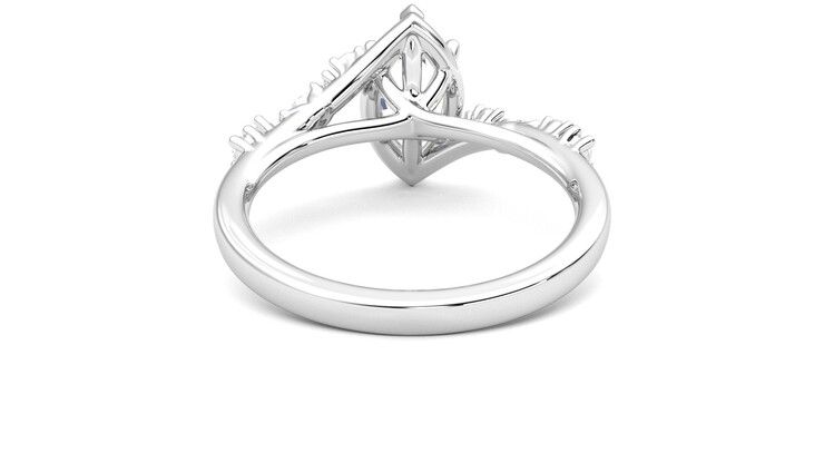 Taylor & Hart Avalon Marquise Engagement Ring 360 degree image 15