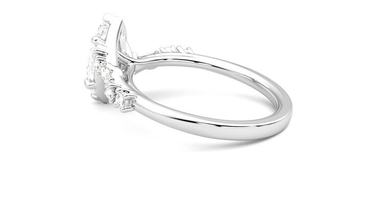 Taylor & Hart Avalon Marquise Engagement Ring 360 degree image 19
