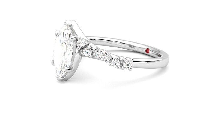 Taylor & Hart Avalon Marquise Engagement Ring 360 degree image 23