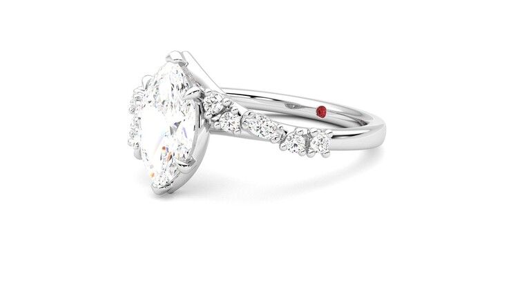 Taylor & Hart Avalon Marquise Engagement Ring 360 degree image 24