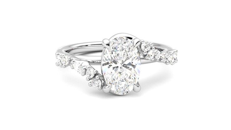 Taylor & Hart Avalon Oval Engagement Ring 360 degree image 2