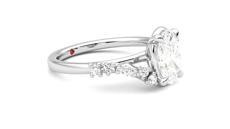 Taylor & Hart Avalon Oval Engagement Ring 360 degree image 7