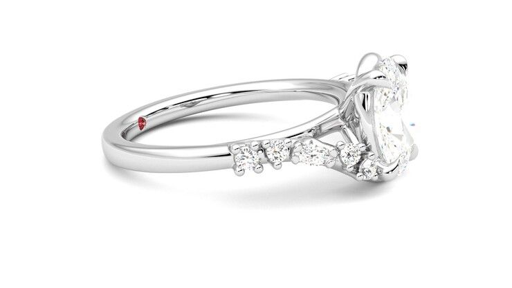 Taylor & Hart Avalon Oval Engagement Ring 360 degree image 8