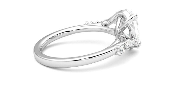 Taylor & Hart Avalon Oval Engagement Ring 360 degree image 11