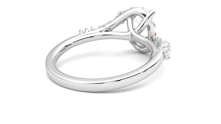 Taylor & Hart Avalon Oval Engagement Ring 360 degree image 13