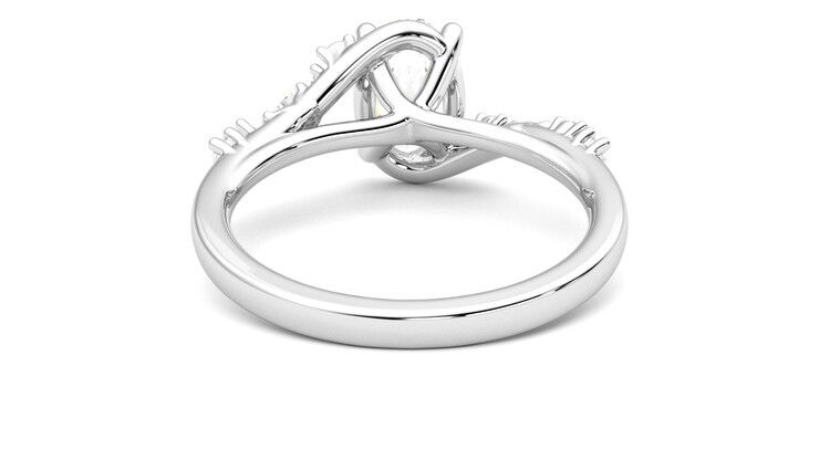 Taylor & Hart Avalon Oval Engagement Ring 360 degree image 15