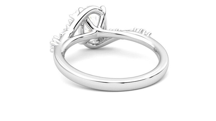 Taylor & Hart Avalon Oval Engagement Ring 360 degree image 16
