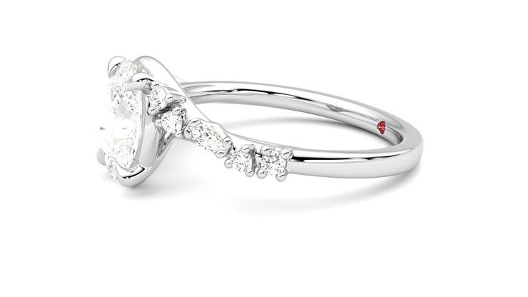 Taylor & Hart Avalon Oval Engagement Ring 360 degree image 22