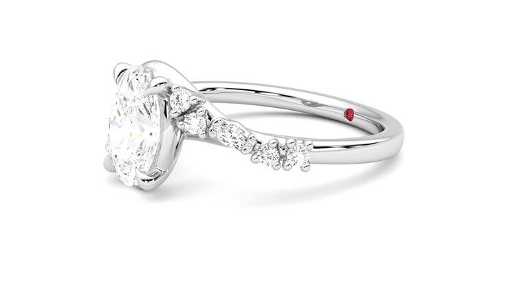 Taylor & Hart Avalon Oval Engagement Ring 360 degree image 23