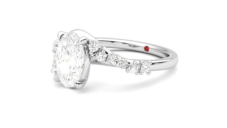 Taylor & Hart Avalon Oval Engagement Ring 360 degree image 24