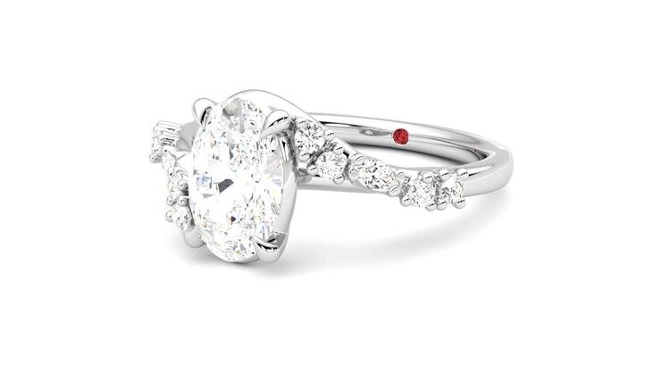 Taylor & Hart Avalon Oval Engagement Ring 360 degree image 25