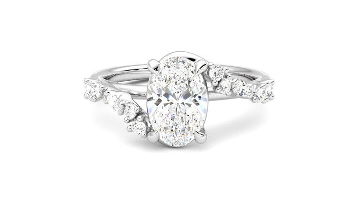 Taylor & Hart Avalon Oval Engagement Ring 360 degree image 29