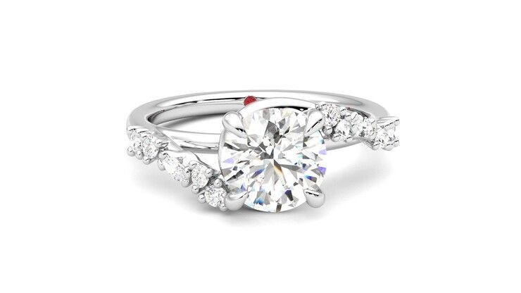 Taylor & Hart Avalon Round Engagement Ring 360 degree image 2