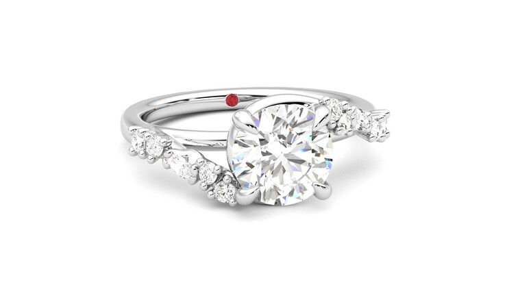 Taylor & Hart Avalon Round Engagement Ring 360 degree image 3