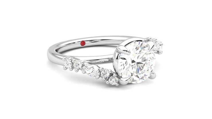 Taylor & Hart Avalon Round Engagement Ring 360 degree image 5