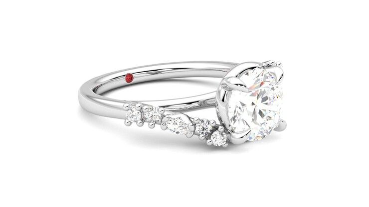 Taylor & Hart Avalon Round Engagement Ring 360 degree image 6