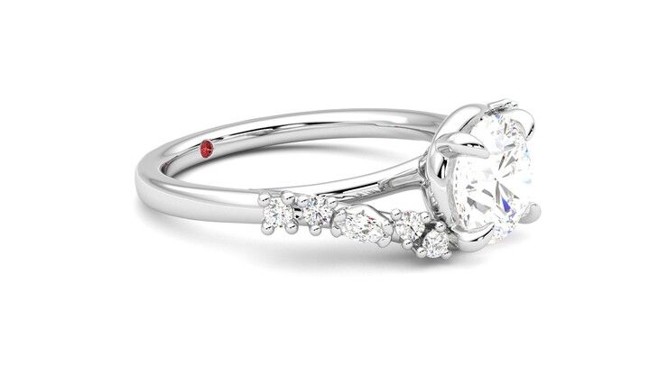 Taylor & Hart Avalon Round Engagement Ring 360 degree image 7