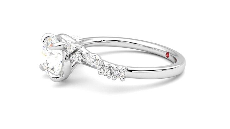 Taylor & Hart Avalon Round Engagement Ring 360 degree image 22