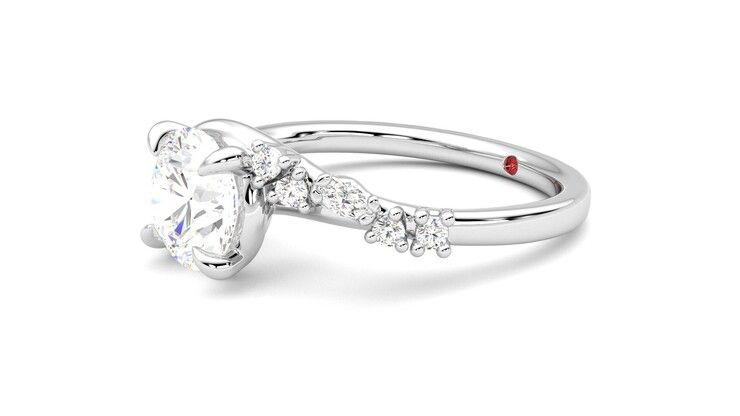 Taylor & Hart Avalon Round Engagement Ring 360 degree image 23