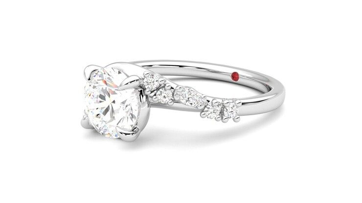 Taylor & Hart Avalon Round Engagement Ring 360 degree image 24