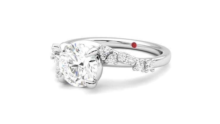 Taylor & Hart Avalon Round Engagement Ring 360 degree image 25