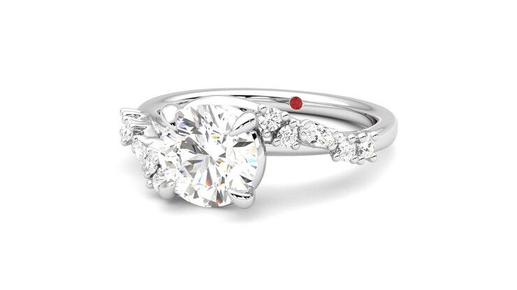 Taylor & Hart Avalon Round Engagement Ring 360 degree image 26