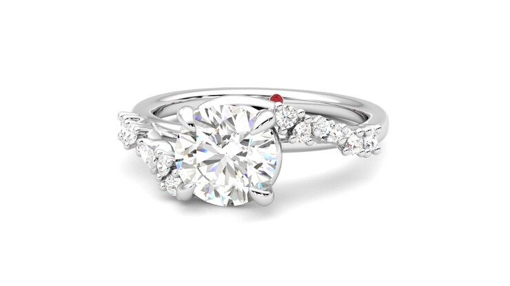 Taylor & Hart Avalon Round Engagement Ring 360 degree image 27