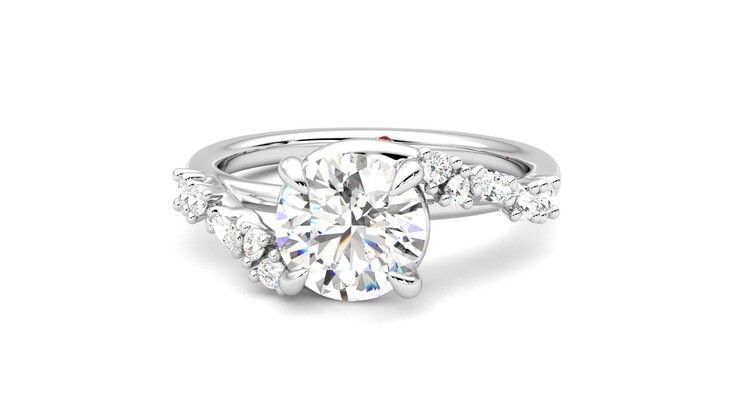 Taylor & Hart Avalon Round Engagement Ring 360 degree image 28