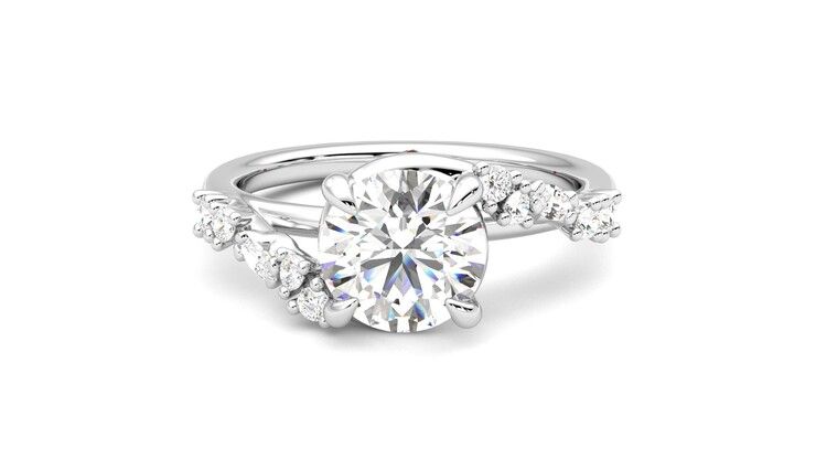 Taylor & Hart Avalon Round Engagement Ring 360 degree image 29