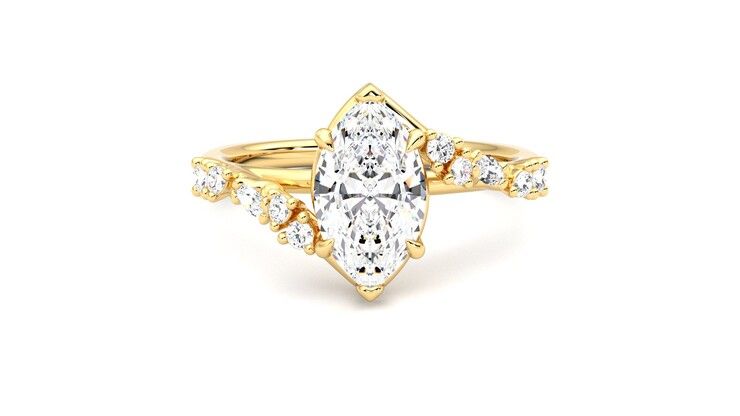 Taylor & Hart Avalon Marquise Engagement Ring 360 degree image 0