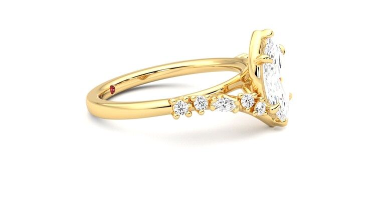 Taylor & Hart Avalon Marquise Engagement Ring 360 degree image 8