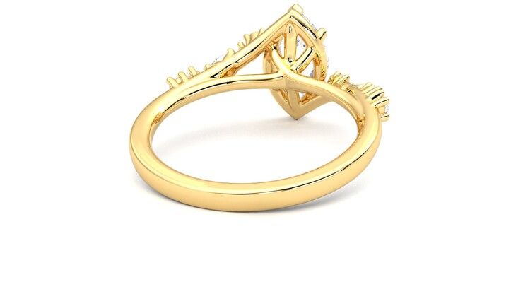Taylor & Hart Avalon Marquise Engagement Ring 360 degree image 14