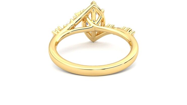 Taylor & Hart Avalon Marquise Engagement Ring 360 degree image 15