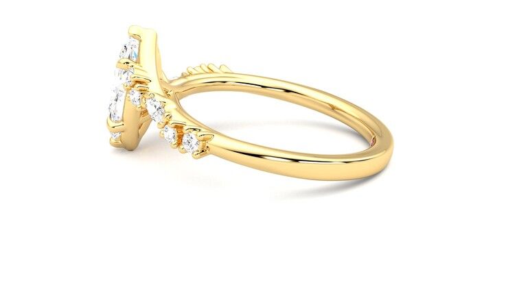 Taylor & Hart Avalon Marquise Engagement Ring 360 degree image 20