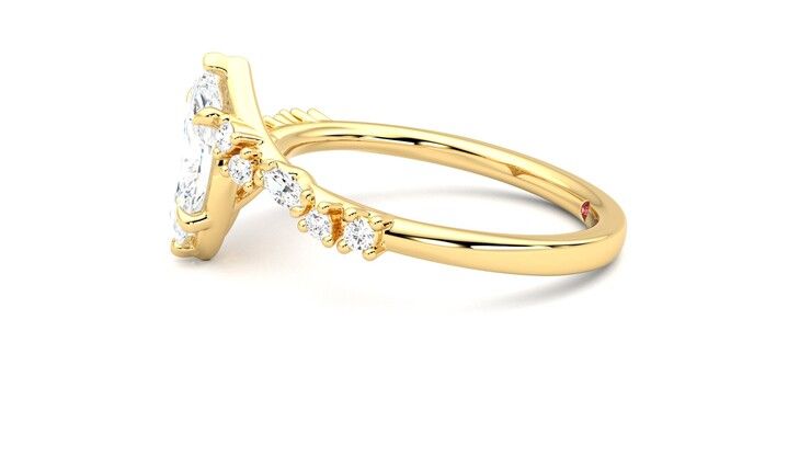Taylor & Hart Avalon Marquise Engagement Ring 360 degree image 21