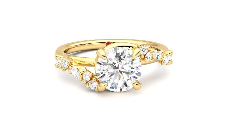 Taylor & Hart Avalon Round Engagement Ring 360 degree image 2