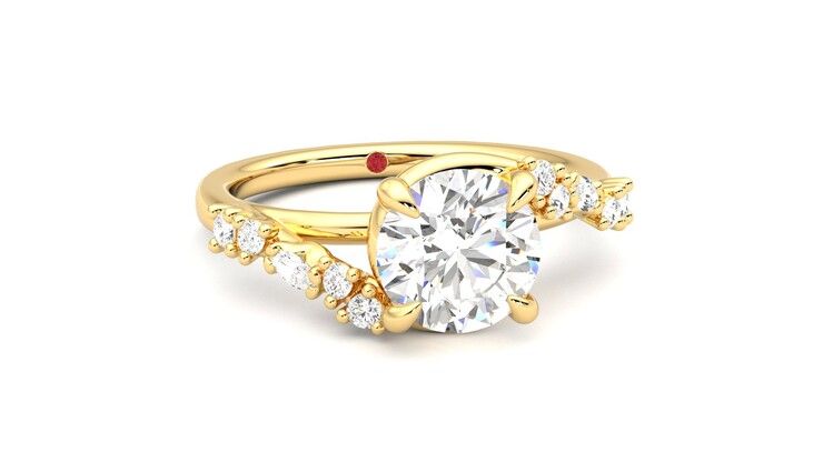 Taylor & Hart Avalon Round Engagement Ring 360 degree image 3