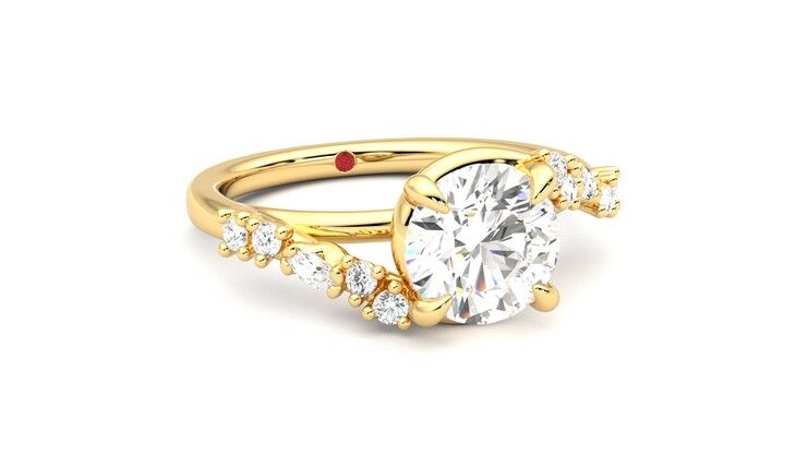 Taylor & Hart Avalon Round Engagement Ring 360 degree image 4