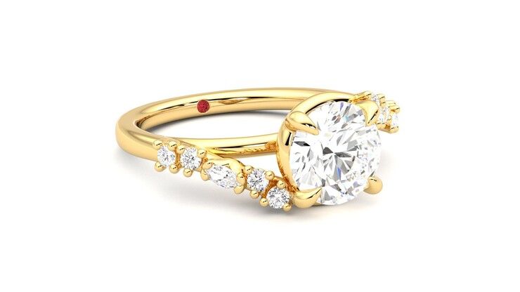 Taylor & Hart Avalon Round Engagement Ring 360 degree image 5