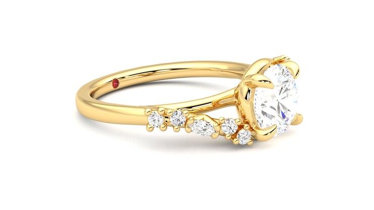 Taylor & Hart Avalon Round Engagement Ring 360 degree image 7