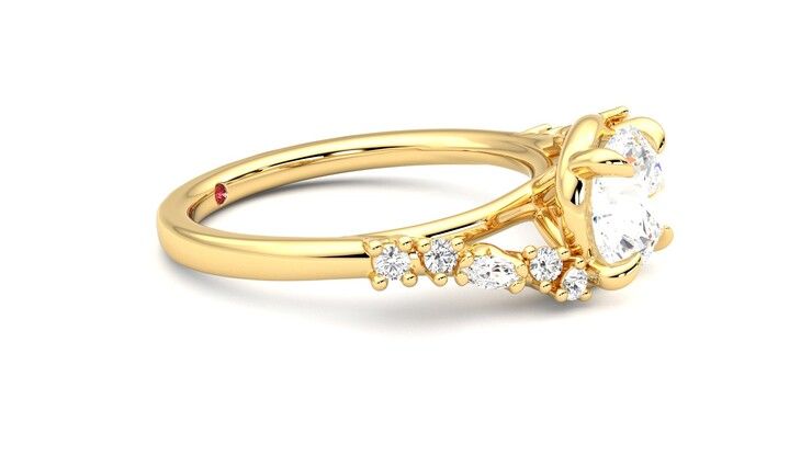 Taylor & Hart Avalon Round Engagement Ring 360 degree image 8
