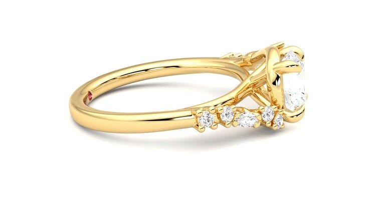Taylor & Hart Avalon Round Engagement Ring 360 degree image 9