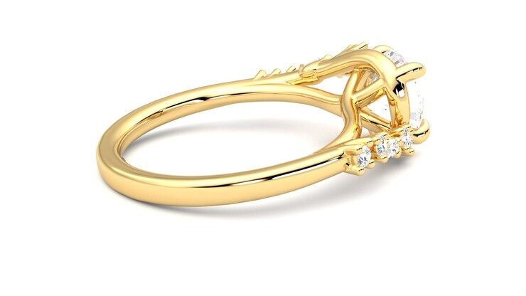 Taylor & Hart Avalon Round Engagement Ring 360 degree image 11