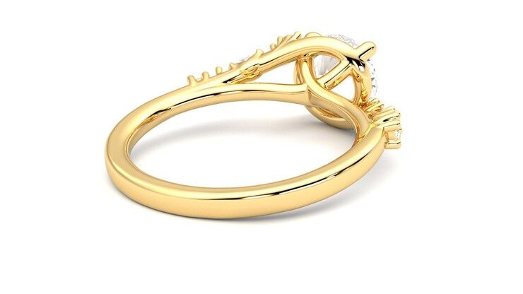 Taylor & Hart Avalon Round Engagement Ring 360 degree image 13