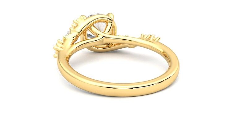 Taylor & Hart Avalon Round Engagement Ring 360 degree image 16
