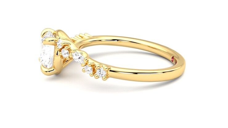Taylor & Hart Avalon Round Engagement Ring 360 degree image 21