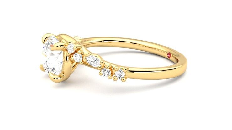 Taylor & Hart Avalon Round Engagement Ring 360 degree image 22