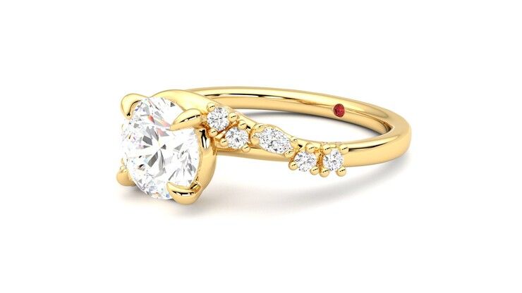 Taylor & Hart Avalon Round Engagement Ring 360 degree image 24