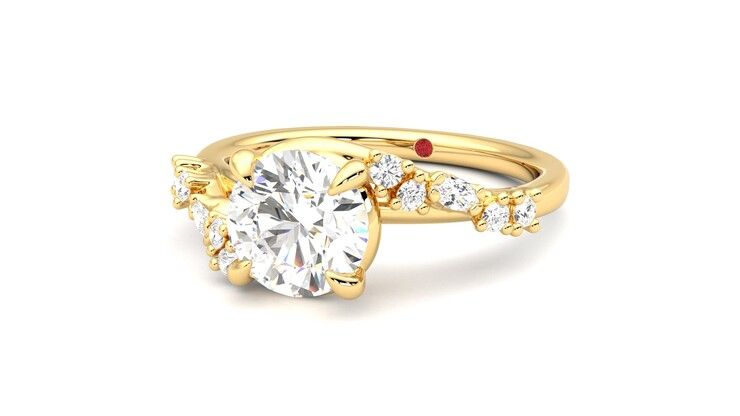 Taylor & Hart Avalon Round Engagement Ring 360 degree image 26